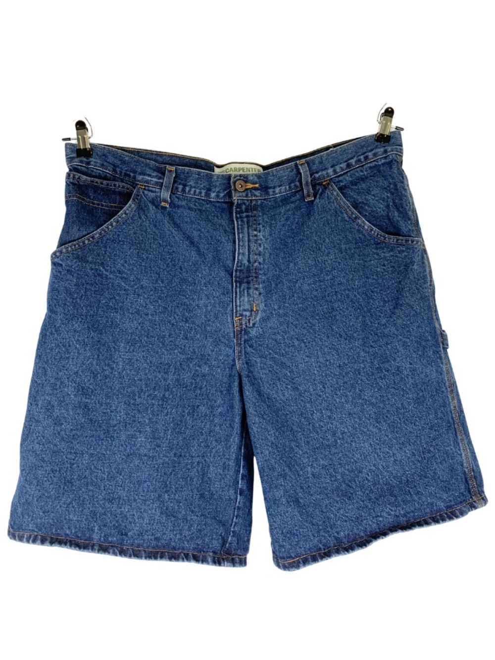 Faded Glory Dark Blue Denim Carpenter Shorts Men's 40 Gorpcore Workwear